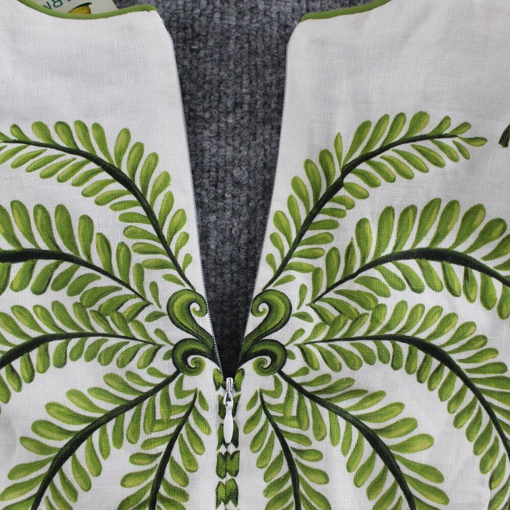 Farm Rio Dress Womens Small Milani Printed Linen Mini Tropical Boho Chic Playful - Picture 8 of 15